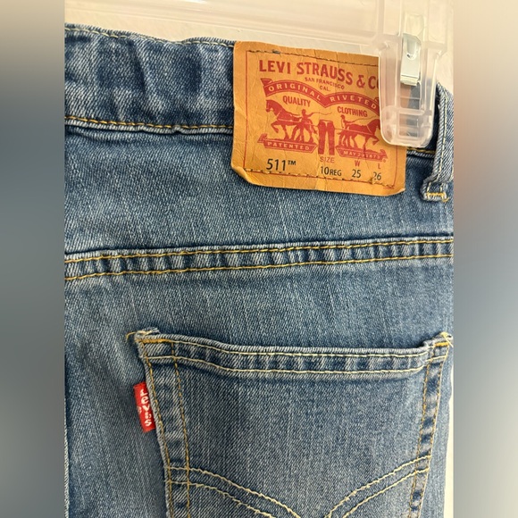 LEVIS Slim Straight Jeans, Size 10 Kids, Regular length. Medium Blue. 2 Pairs! - Picture 8 of 8